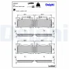 Bremsbelagsatz, Scheibenbremse Vorderachse DELPHI LP3310 Bild Bremsbelagsatz, Scheibenbremse Vorderachse DELPHI LP3310