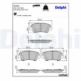 Bremsbelagsatz, Scheibenbremse DELPHI LP3361