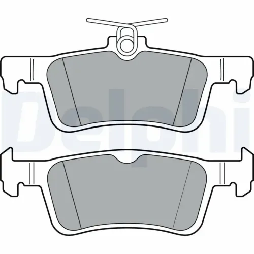 Bremsbelagsatz, Scheibenbremse Hinterachse DELPHI LP3369 Bild Bremsbelagsatz, Scheibenbremse Hinterachse DELPHI LP3369