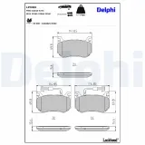 Bremsbelagsatz, Scheibenbremse DELPHI LP3381