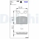 Bremsbelagsatz, Scheibenfeststellbremse Hinterachse DELPHI LP3382