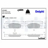 Bremsbelagsatz, Scheibenbremse DELPHI LP3387