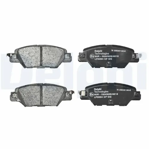 Bremsbelagsatz, Scheibenbremse Hinterachse DELPHI LP3394 Bild Bremsbelagsatz, Scheibenbremse Hinterachse DELPHI LP3394