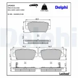 Bremsbelagsatz, Scheibenbremse Hinterachse DELPHI LP3433
