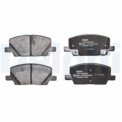 Bremsbelagsatz, Scheibenbremse DELPHI LP3482 Bild Bremsbelagsatz, Scheibenbremse DELPHI LP3482