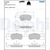 Bremsbelagsatz, Scheibenbremse DELPHI LP3487