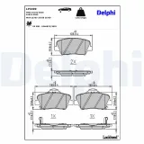 Bremsbelagsatz, Scheibenbremse DELPHI LP3499