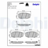 Bremsbelagsatz, Scheibenbremse DELPHI LP3513