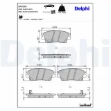 Bremsbelagsatz, Scheibenbremse Vorderachse DELPHI LP3519