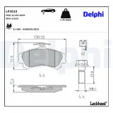 Bremsbelagsatz, Scheibenbremse Vorderachse DELPHI LP3533