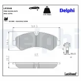 Bremsbelagsatz, Scheibenbremse Hinterachse DELPHI LP3548