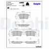 Bremsbelagsatz, Scheibenbremse DELPHI LP3587 Bild Bremsbelagsatz, Scheibenbremse DELPHI LP3587