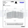 Bremsbelagsatz, Scheibenbremse Hinterachse DELPHI LP3595 Bild Bremsbelagsatz, Scheibenbremse Hinterachse DELPHI LP3595