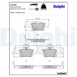 Bremsbelagsatz, Scheibenbremse Hinterachse DELPHI LP3600