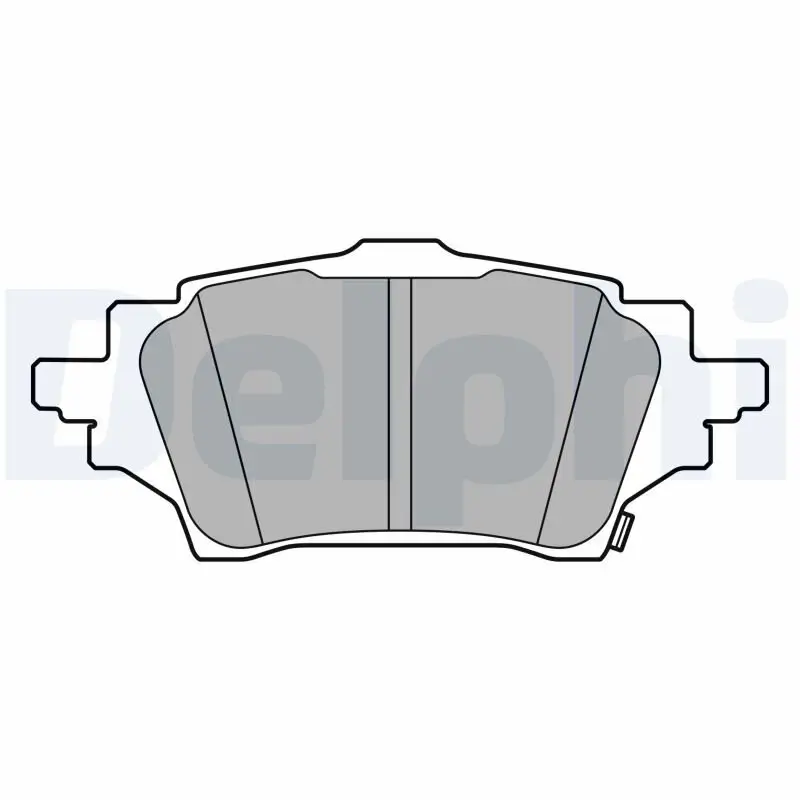 Bremsbelagsatz, Scheibenbremse Hinterachse DELPHI LP3608