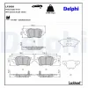 Bremsbelagsatz, Scheibenbremse Hinterachse DELPHI LP3608 Bild Bremsbelagsatz, Scheibenbremse Hinterachse DELPHI LP3608