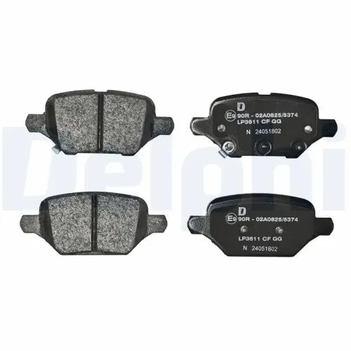 Bremsbelagsatz, Scheibenbremse Hinterachse DELPHI LP3611 Bild Bremsbelagsatz, Scheibenbremse Hinterachse DELPHI LP3611