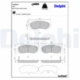 Bremsbelagsatz, Scheibenbremse Vorderachse DELPHI LP3613