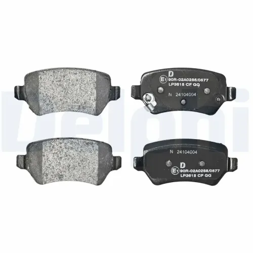 Bremsbelagsatz, Scheibenbremse Hinterachse DELPHI LP3615 Bild Bremsbelagsatz, Scheibenbremse Hinterachse DELPHI LP3615