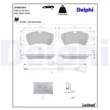 Bremsbelagsatz, Scheibenbremse DELPHI LP3619LC