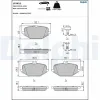 Bremsbelagsatz, Scheibenbremse DELPHI LP3622 Bild Bremsbelagsatz, Scheibenbremse DELPHI LP3622