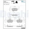 Bremsbelagsatz, Scheibenbremse Hinterachse DELPHI LP3633 Bild Bremsbelagsatz, Scheibenbremse Hinterachse DELPHI LP3633
