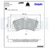 Bremsbelagsatz, Scheibenbremse DELPHI LP3639