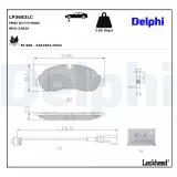 Bremsbelagsatz, Scheibenbremse DELPHI LP3682LC