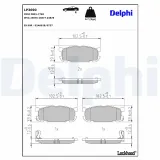 Bremsbelagsatz, Scheibenbremse Hinterachse DELPHI LP3690