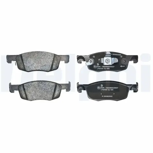 Bremsbelagsatz, Scheibenbremse Vorderachse DELPHI LP3700 Bild Bremsbelagsatz, Scheibenbremse Vorderachse DELPHI LP3700