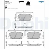 Bremsbelagsatz, Scheibenbremse DELPHI LP3705