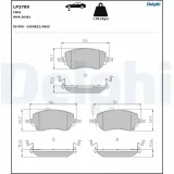 Bremsbelagsatz, Scheibenbremse DELPHI LP3709