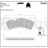 Bremsbelagsatz, Scheibenbremse DELPHI LP3710
