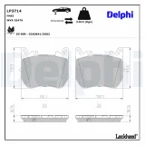 Bremsbelagsatz, Scheibenbremse Vorderachse DELPHI LP3714