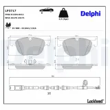 Bremsbelagsatz, Scheibenbremse Vorderachse DELPHI LP3717