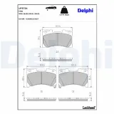 Bremsbelagsatz, Scheibenbremse Vorderachse DELPHI LP3724