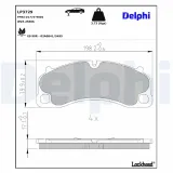 Bremsbelagsatz, Scheibenbremse DELPHI LP3729