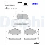 Bremsbelagsatz, Scheibenbremse DELPHI LP3732