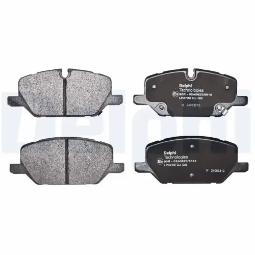 Bremsbelagsatz, Scheibenbremse Vorderachse DELPHI LP3736 Bild Bremsbelagsatz, Scheibenbremse Vorderachse DELPHI LP3736