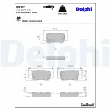 Bremsbelagsatz, Scheibenbremse DELPHI LP3737