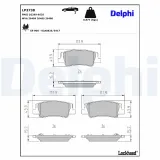 Bremsbelagsatz, Scheibenbremse DELPHI LP3738