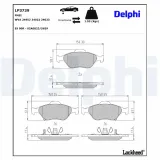 Bremsbelagsatz, Scheibenbremse Vorderachse DELPHI LP3739