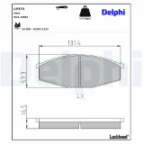 Bremsbelagsatz, Scheibenbremse Vorderachse DELPHI LP373