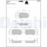 Bremsbelagsatz, Scheibenbremse Hinterachse DELPHI LP3740