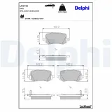 Bremsbelagsatz, Scheibenbremse Hinterachse DELPHI LP3740