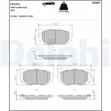 Bremsbelagsatz, Scheibenbremse DELPHI LP3741