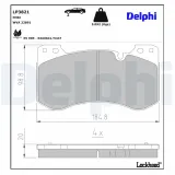 Bremsbelagsatz, Scheibenbremse DELPHI LP3821