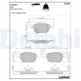 Bremsbelagsatz, Scheibenbremse Vorderachse DELPHI LP3827