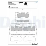 Bremsbelagsatz, Scheibenbremse DELPHI LP3836