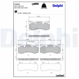 Bremsbelagsatz, Scheibenbremse Vorderachse DELPHI LP3836